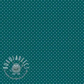 Tessuto di cotone Petit dots petrol