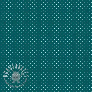 Tessuto di cotone Petit dots petrol