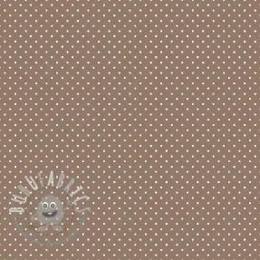 Tessuto di cotone Petit dots taupe