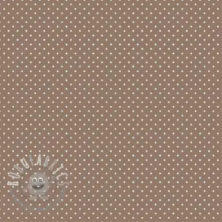 Tessuto di cotone Petit dots taupe