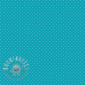 Tessuto di cotone Petit dots turqouise