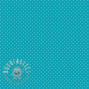 Tessuto di cotone Petit dots turqouise