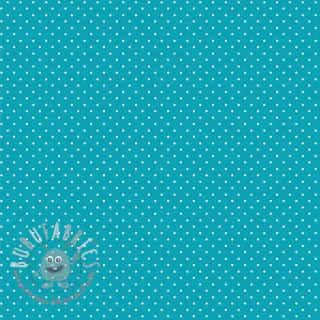Tessuto di cotone Petit dots turqouise