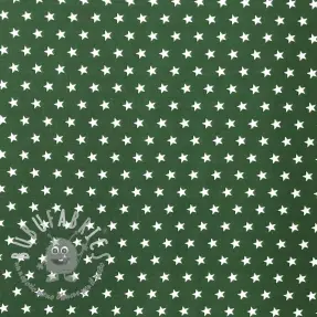 Tessuto di cotone Petit stars dark green