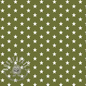 Tessuto di cotone Petit stars green