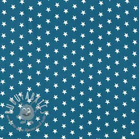 Tessuto di cotone Petit stars indigo