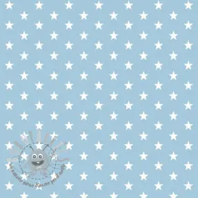 Tessuto di cotone Petit stars light blue