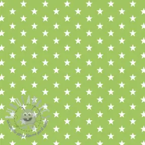 Tessuto di cotone Petit stars lime