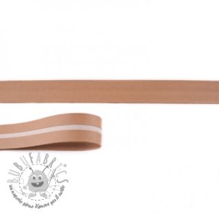 Bordo obliquo in ecopelle beige