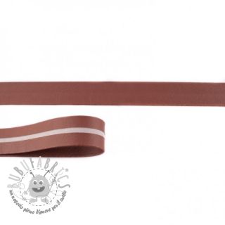 Bordo obliquo in ecopelle brown