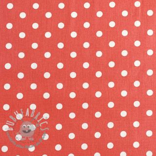 Tessuto di cotone Dots coral
