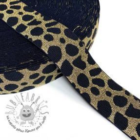 Elastico liscio 4 cm Cheetah light gold