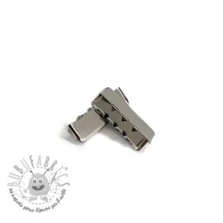 Terminale in metallo 25 mm silver
