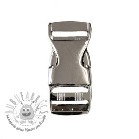 Fibbia a tre denti in metallo 25 mm silver