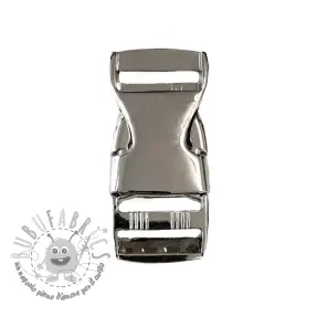 Fibbia a tre denti in metallo 25 mm silver