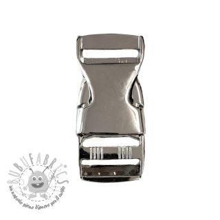 Fibbia a tre denti in metallo 25 mm silver
