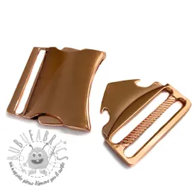 Fibbia a tre denti in metallo 40 mm copper