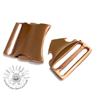 Fibbia a tre denti in metallo 40 mm copper