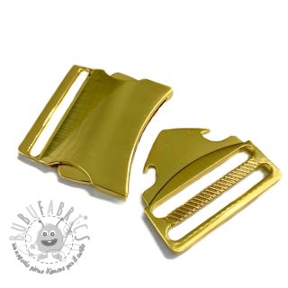 Fibbia a tre denti in metallo 40 mm gold