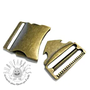 Fibbia a tre denti in metallo 40 mm messing