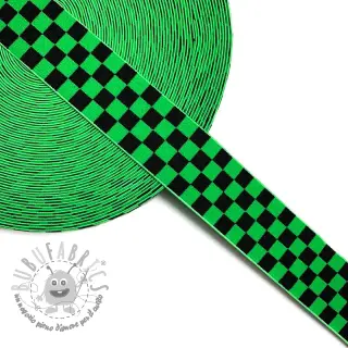 Elastico liscio 4 cm Chequered jacquard apple green