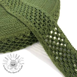 Elastico lavorato a maglia 5 cm army