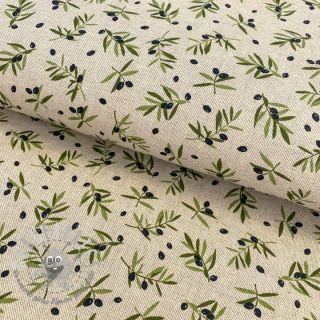 Tessuto decorativo Linenlook premium Black Olive