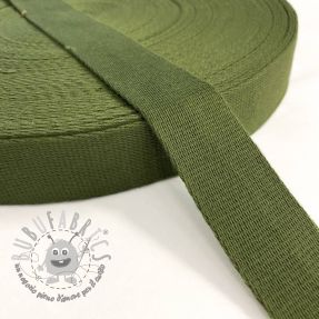 Cinghia in cotone 4 cm olive green