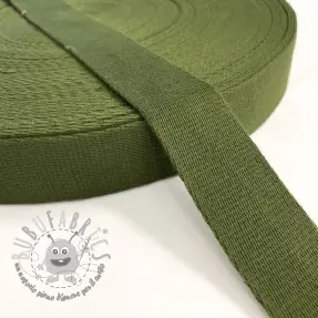 Cinghia in cotone 4 cm olive green