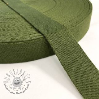 Cinghia in cotone 4 cm olive green