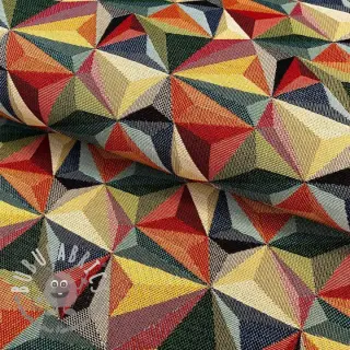 Tessuto decorativo GOBELIN PREMIUM Colourful triangles
