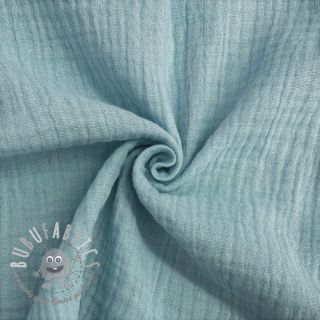 Mussola/Doppia garza teal ORGANIC