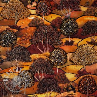 Tessuto decorativo Forest hill autumn digital print