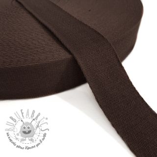 Cinghia in cotone 4 cm dark mocha