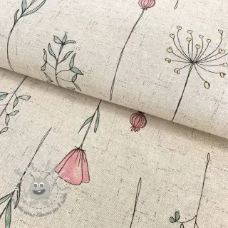 Tessuto decorativo Linenlook Soft flower field