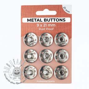 Bottone a pressione METAL 21 mm silver