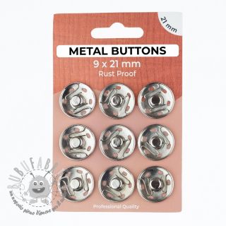 Bottone a pressione METAL 21 mm silver