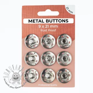 Bottone a pressione METAL 21 mm silver