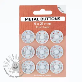 Bottone a pressione METAL 21 mm off white