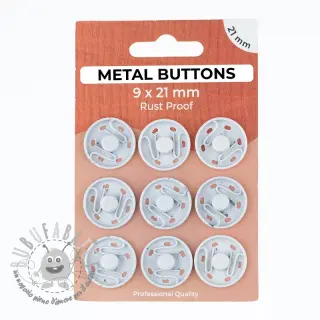 Bottone a pressione METAL 21 mm off white