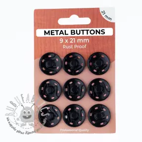 Bottone a pressione METAL 21 mm black