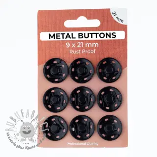 Bottone a pressione METAL 21 mm black