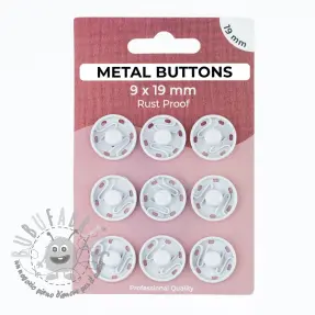 Bottone a pressione METAL 19 mm off white