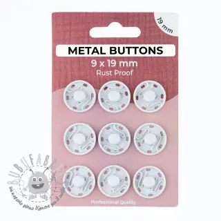 Bottone a pressione METAL 19 mm off white
