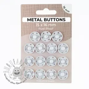 Bottone a pressione METAL 16 mm off white