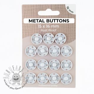 Bottone a pressione METAL 16 mm off white