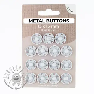 Bottone a pressione METAL 16 mm off white