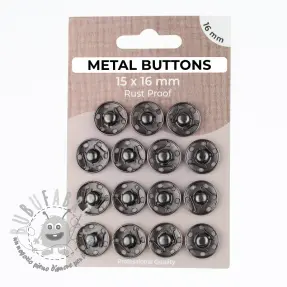 Bottone a pressione METAL 16 mm anthracite