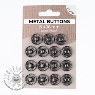 Bottone a pressione METAL 16 mm anthracite