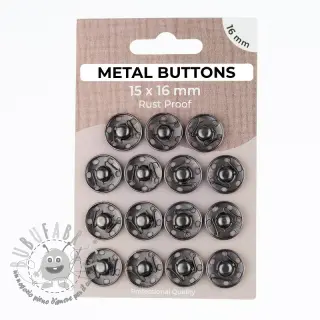 Bottone a pressione METAL 16 mm anthracite